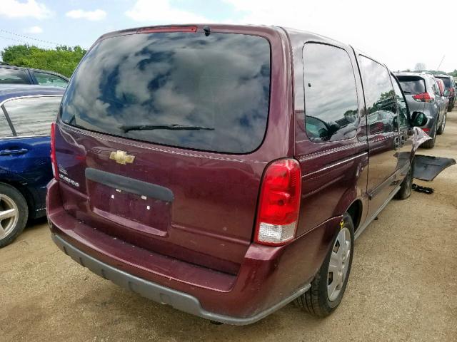 1GNDV23157D114377 - 2007 CHEVROLET UPLANDER L BURGUNDY photo 4