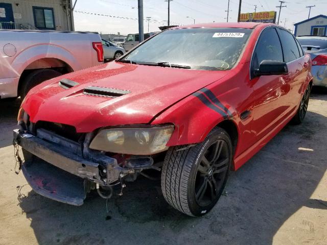 6G2ER57738L988128 - 2008 PONTIAC G8 RED photo 2