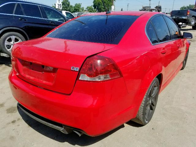 6G2ER57738L988128 - 2008 PONTIAC G8 RED photo 4