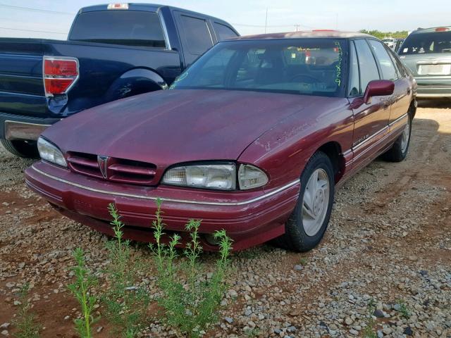 1G2HX53L0N1201730 - 1992 PONTIAC BONNEVILLE BURGUNDY photo 2