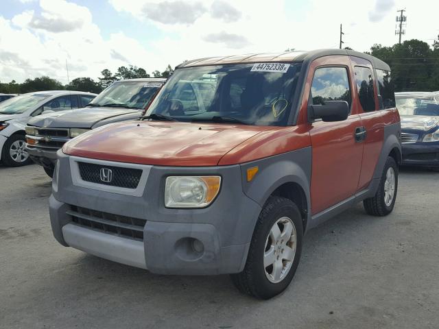 5J6YH175X4L005515 - 2004 HONDA ELEMENT EX ORANGE photo 2