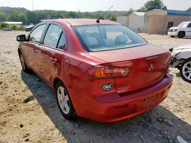 JA3AU26U28U042574 - 2008 MITSUBISHI LANCER ES BURGUNDY photo 3