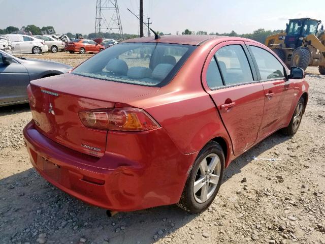 JA3AU26U28U042574 - 2008 MITSUBISHI LANCER ES BURGUNDY photo 4