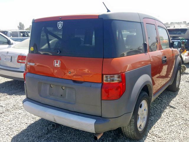 5J6YH28523L051648 - 2003 HONDA ELEMENT EX ORANGE photo 4