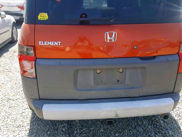 5J6YH28523L051648 - 2003 HONDA ELEMENT EX ORANGE photo 9