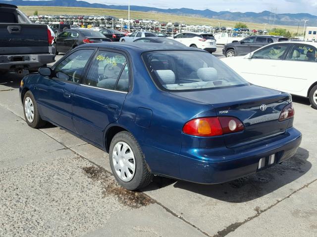 1NXBR12E01Z496274 - 2001 TOYOTA COROLLA CE BLUE photo 3