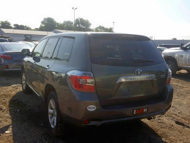 JTEEW41A792037143 - 2009 TOYOTA HIGHLANDER GREEN photo 3