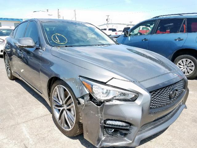 JN1BV7AP5EM671648 - 2014 INFINITI Q50 BASE GRAY photo 1