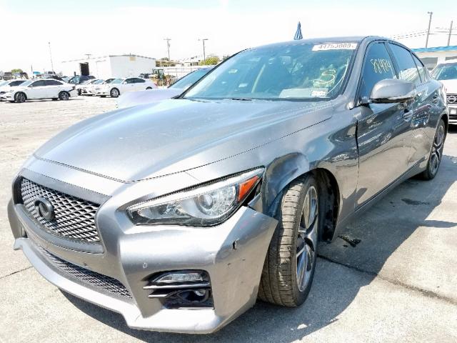 JN1BV7AP5EM671648 - 2014 INFINITI Q50 BASE GRAY photo 2