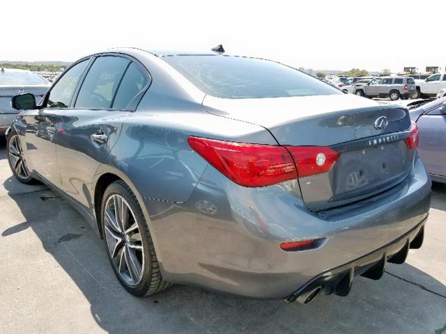 JN1BV7AP5EM671648 - 2014 INFINITI Q50 BASE GRAY photo 3