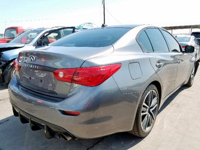 JN1BV7AP5EM671648 - 2014 INFINITI Q50 BASE GRAY photo 4