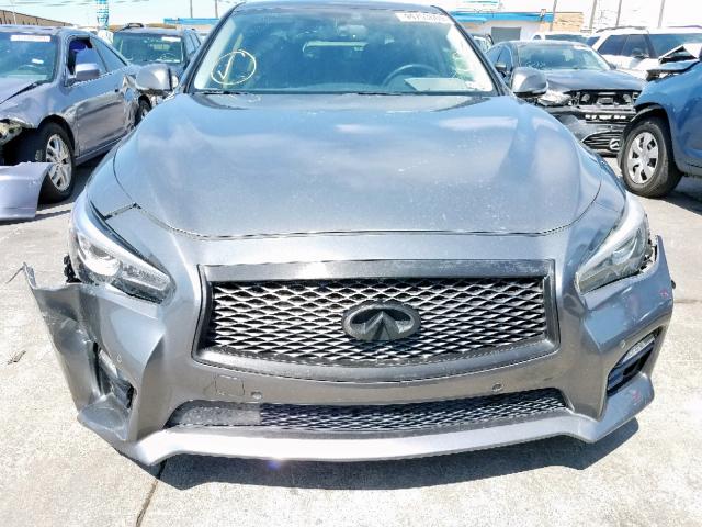 JN1BV7AP5EM671648 - 2014 INFINITI Q50 BASE GRAY photo 9