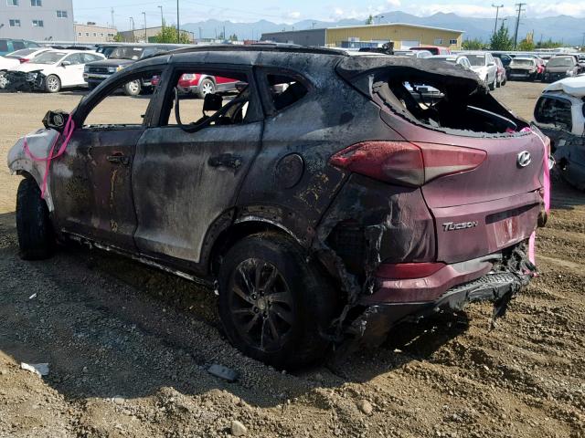 KM8J3CA47JU600499 - 2018 HYUNDAI TUCSON SEL MAROON photo 3