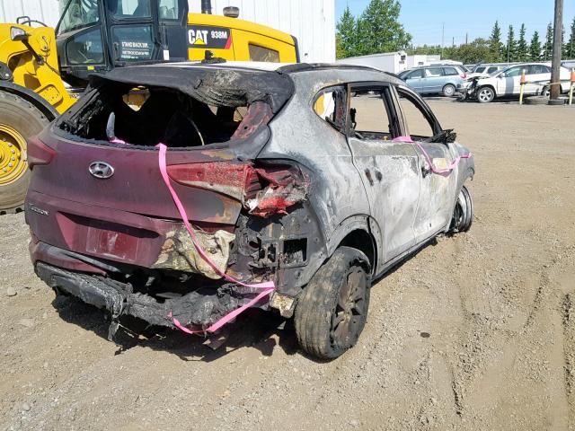 KM8J3CA47JU600499 - 2018 HYUNDAI TUCSON SEL MAROON photo 4