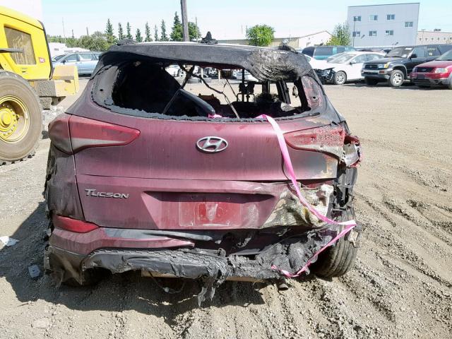 KM8J3CA47JU600499 - 2018 HYUNDAI TUCSON SEL MAROON photo 9