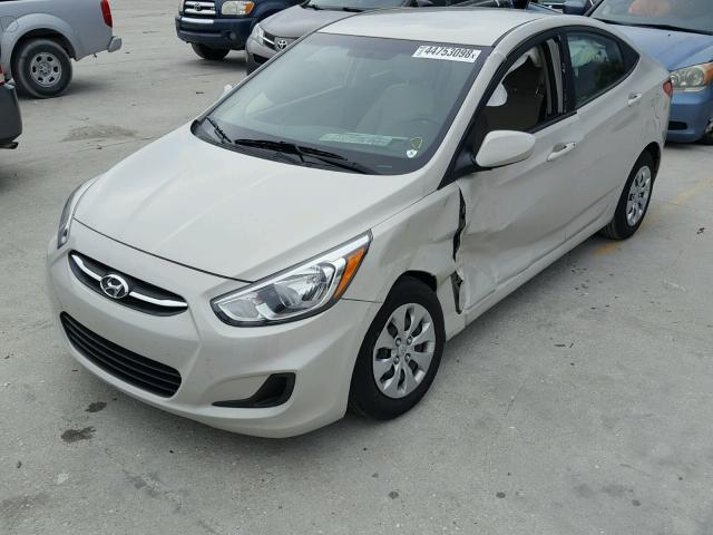 KMHCT4AE7GU152006 - 2016 HYUNDAI ACCENT SE CREAM photo 2