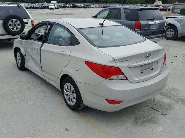 KMHCT4AE7GU152006 - 2016 HYUNDAI ACCENT SE CREAM photo 3