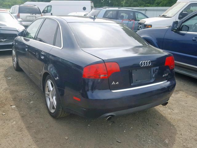 WAUAF78E15A538619 - 2005 AUDI A4 2.0T BLUE photo 3