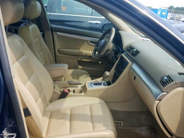 WAUAF78E15A538619 - 2005 AUDI A4 2.0T BLUE photo 5