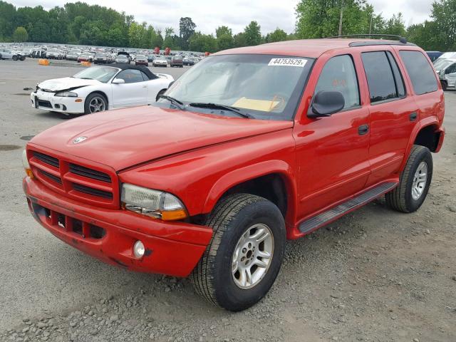 1B4HS28ZX1F646735 - 2001 DODGE DURANGO RED photo 2