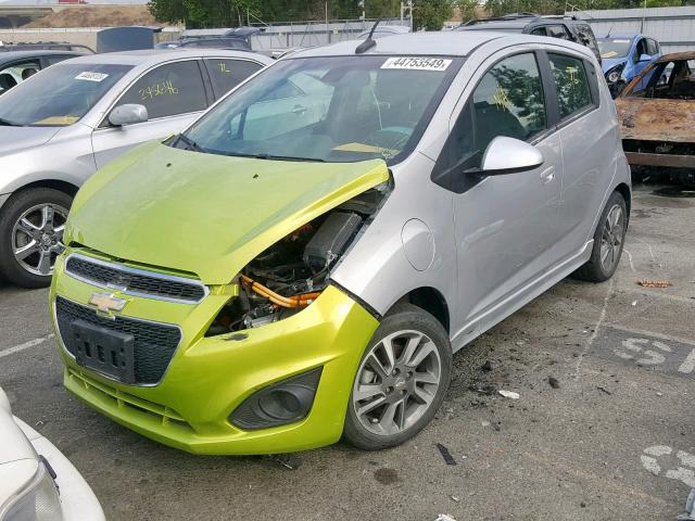 KL8CL6S02FC707167 - 2015 CHEVROLET SPARK EV 2 SILVER photo 2