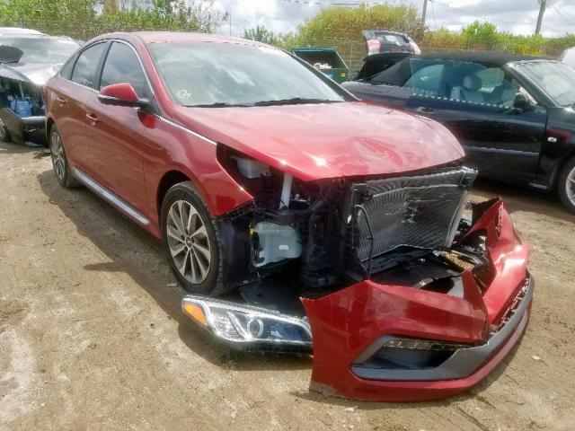 5NPE34AF9FH114419 - 2015 HYUNDAI SONATA SPO RED photo 1