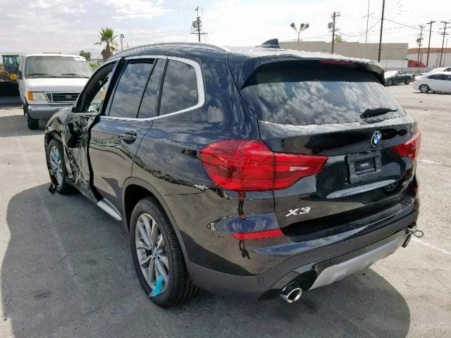 5UXTR7C51KLR46675 - 2019 BMW X3 SDRIVE3 BLACK photo 3