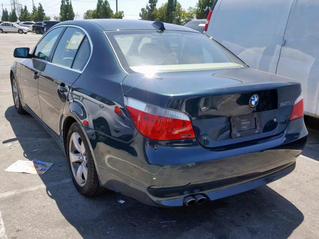 WBANE53537CW63421 - 2007 BMW 525 I GREEN photo 3