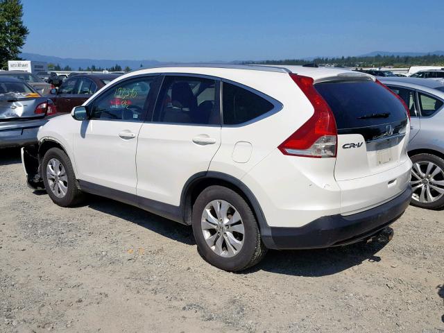 5J6RM3H78EL030507 - 2014 HONDA CR-V EXL WHITE photo 3