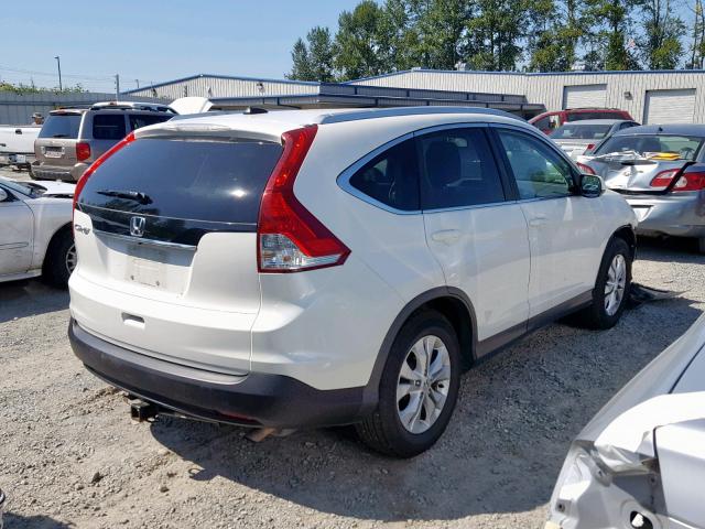 5J6RM3H78EL030507 - 2014 HONDA CR-V EXL WHITE photo 4