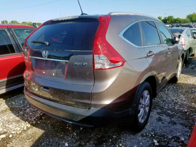 5J6RM4H79DL064752 - 2013 HONDA CR-V EXL BROWN photo 4