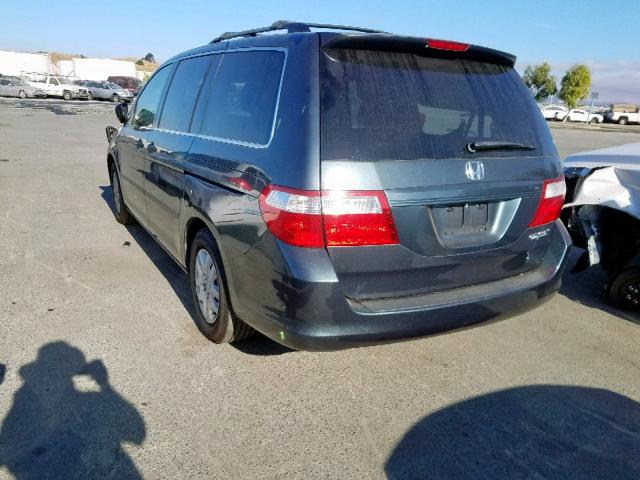 5FNRL38245B129826 - 2005 HONDA ODYSSEY LX GRAY photo 3