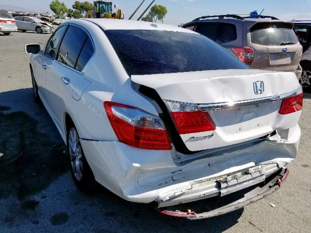 1HGCR2F89DA238149 - 2013 HONDA ACCORD EXL WHITE photo 3