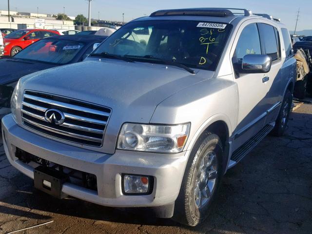 5N3AA08C34N810685 - 2004 INFINITI QX56 SILVER photo 2