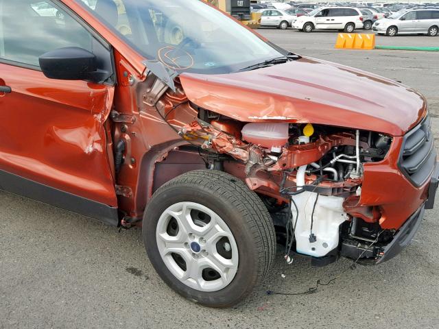 1FMCU0F71KUA55540 - 2019 FORD ESCAPE S ORANGE photo 9