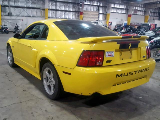 1FAFP42X03F409484 - 2003 FORD MUSTANG GT YELLOW photo 3