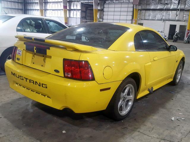 1FAFP42X03F409484 - 2003 FORD MUSTANG GT YELLOW photo 4