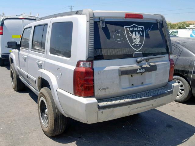 1J8HG48K17C612429 - 2007 JEEP COMMANDER SILVER photo 3