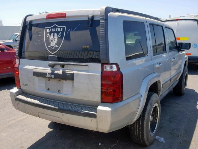 1J8HG48K17C612429 - 2007 JEEP COMMANDER SILVER photo 4