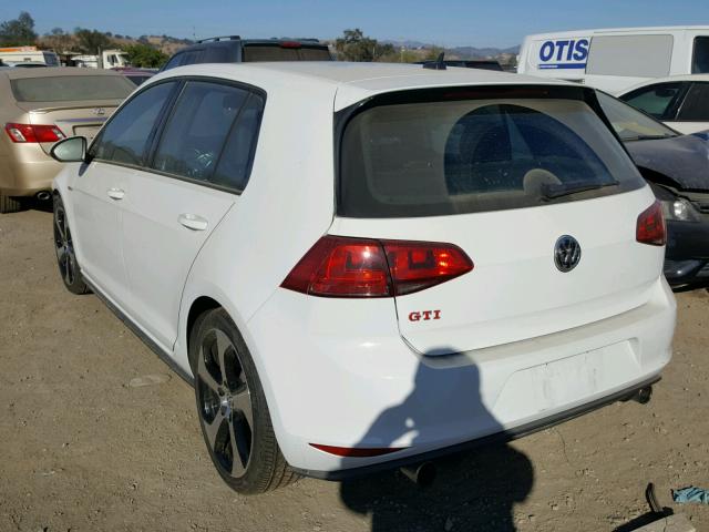 3VW447AU4GM043499 - 2016 VOLKSWAGEN GTI S/SE WHITE photo 3