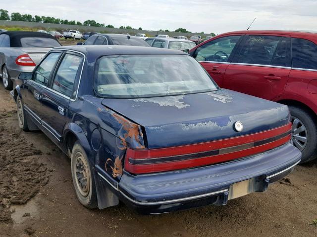 1G4AG54NXP6412108 - 1993 BUICK CENTURY SP BLUE photo 3