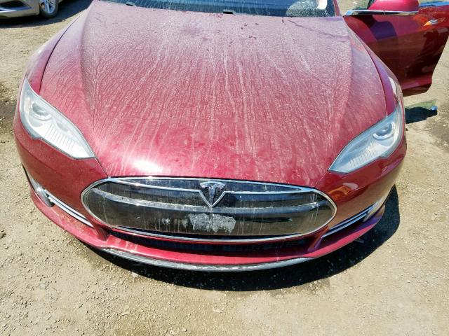 5YJSA1DP7CFS01015 - 2012 TESLA MODEL S RED photo 7