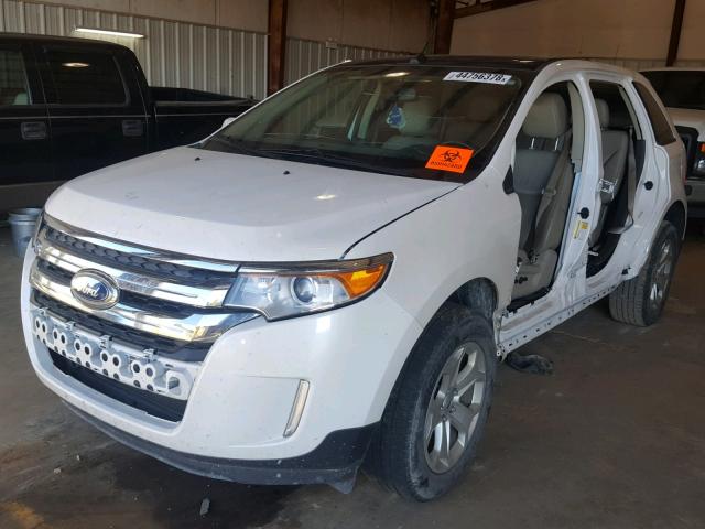 2FMDK3JC7DBC78948 - 2013 FORD EDGE SEL WHITE photo 2