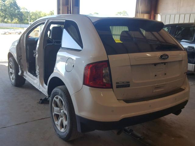 2FMDK3JC7DBC78948 - 2013 FORD EDGE SEL WHITE photo 3