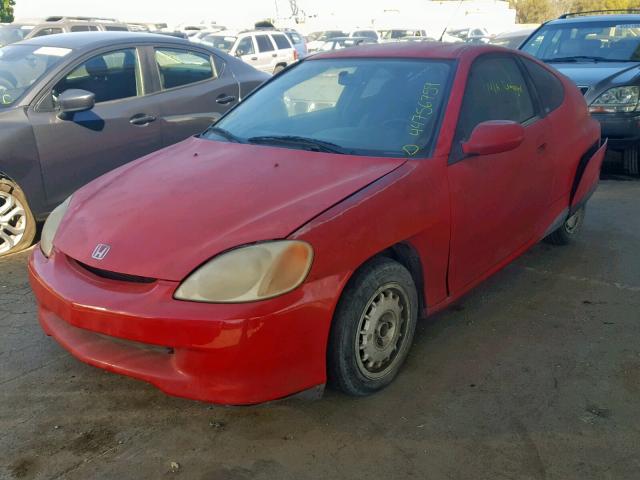 JHMZE137XYT000149 - 2000 HONDA INSIGHT RED photo 2