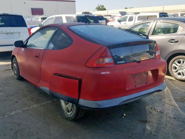 JHMZE137XYT000149 - 2000 HONDA INSIGHT RED photo 3