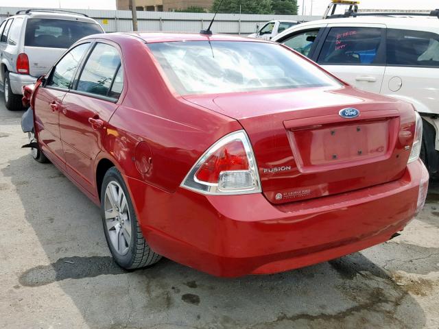 3FAHP07ZX7R190019 - 2007 FORD FUSION SE RED photo 3