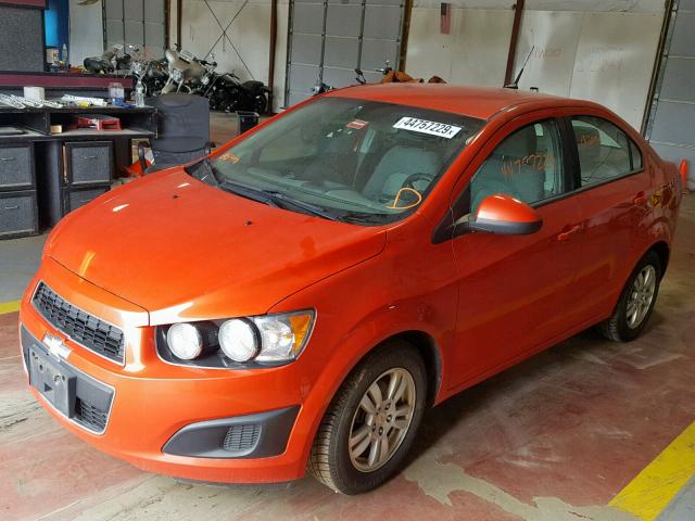 1G1JB5SH7C4138641 - 2012 CHEVROLET SONIC LS ORANGE photo 2
