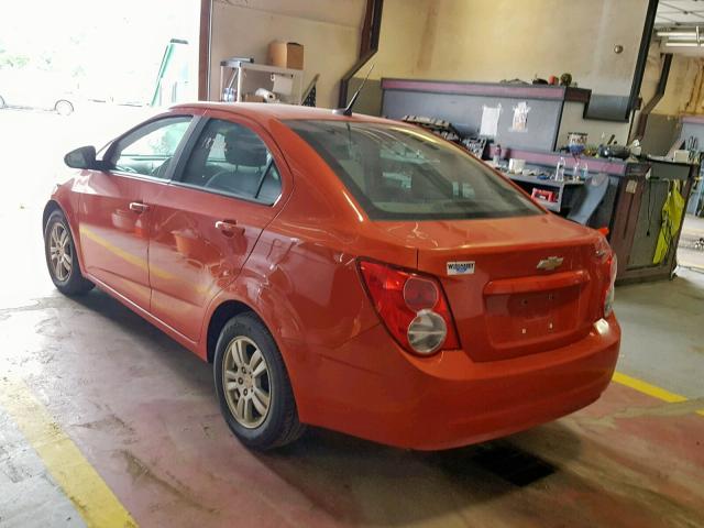 1G1JB5SH7C4138641 - 2012 CHEVROLET SONIC LS ORANGE photo 3