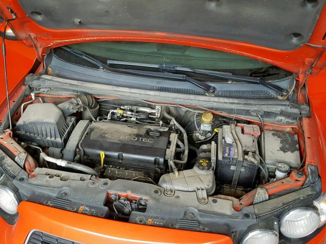 1G1JB5SH7C4138641 - 2012 CHEVROLET SONIC LS ORANGE photo 7